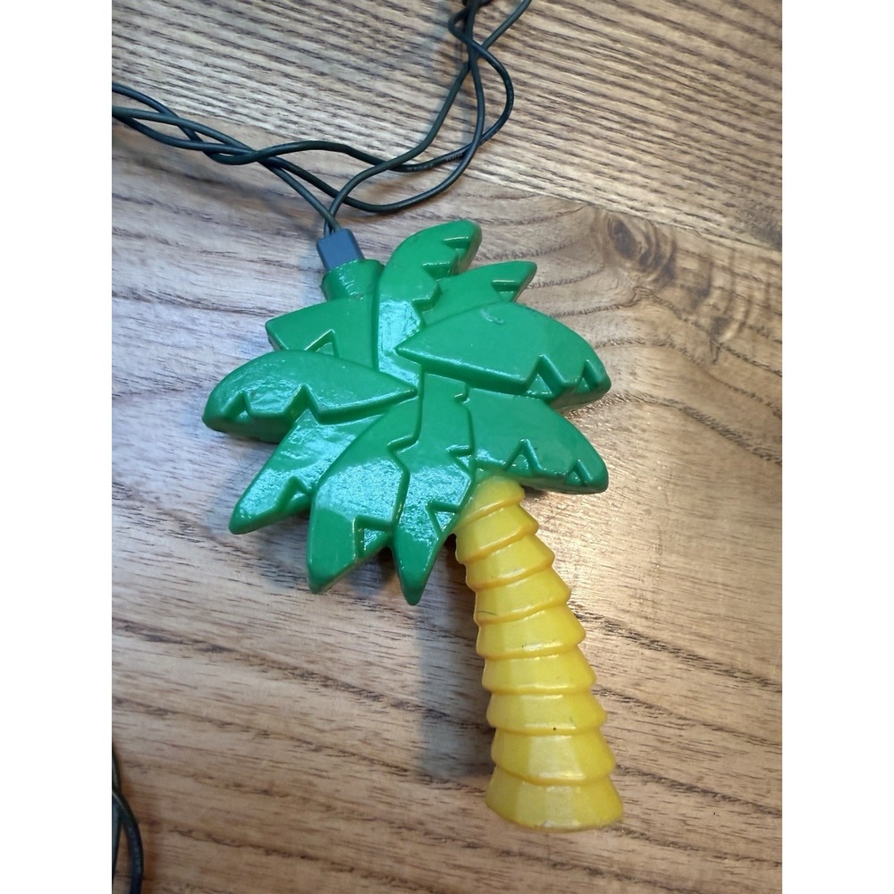 Noma 7 Blow Mold Plastic Palm Tree Flamingo Patio RV Camping Tiki String Lights - Picture 5 of 7